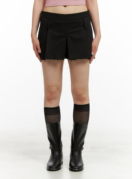 destroyed-hem-pleated-skorts-cu425