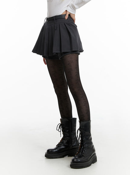 pleated-mini-skirt-with-belt-if408