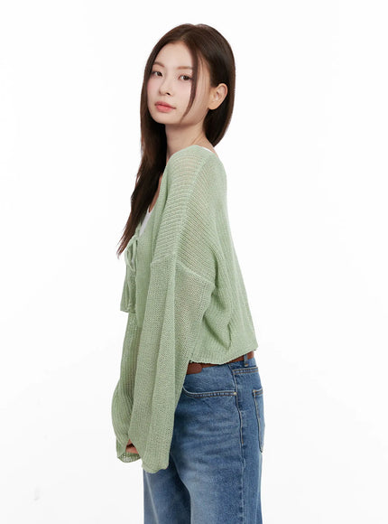 Summer Knit Crop Cardigan CL523