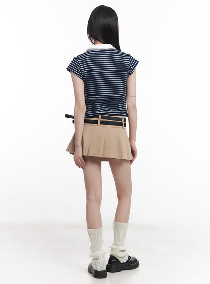 double-belt-pleated-mini-skirt-cu506