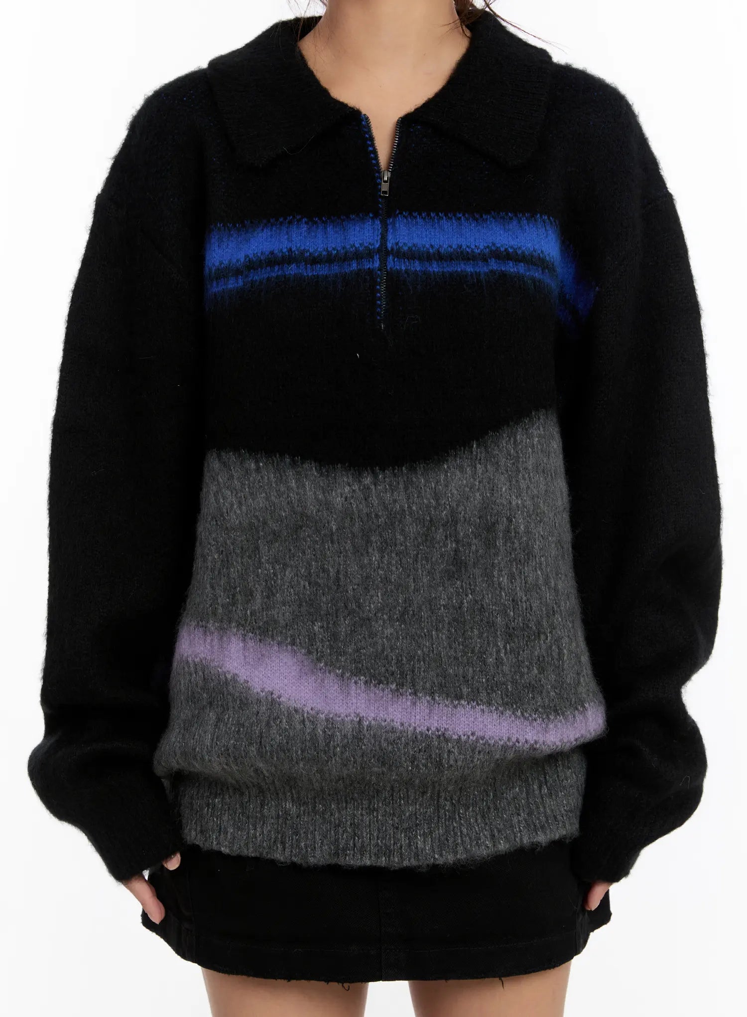 oversized-multi-color-half-zip-knit-sweater-cn527