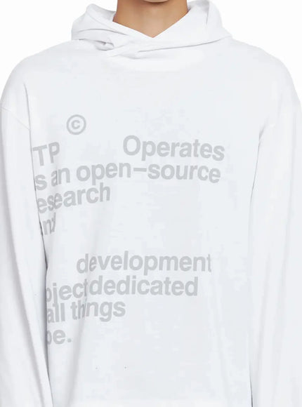 Men's Lettering Hand Warmer Hoodie IO516