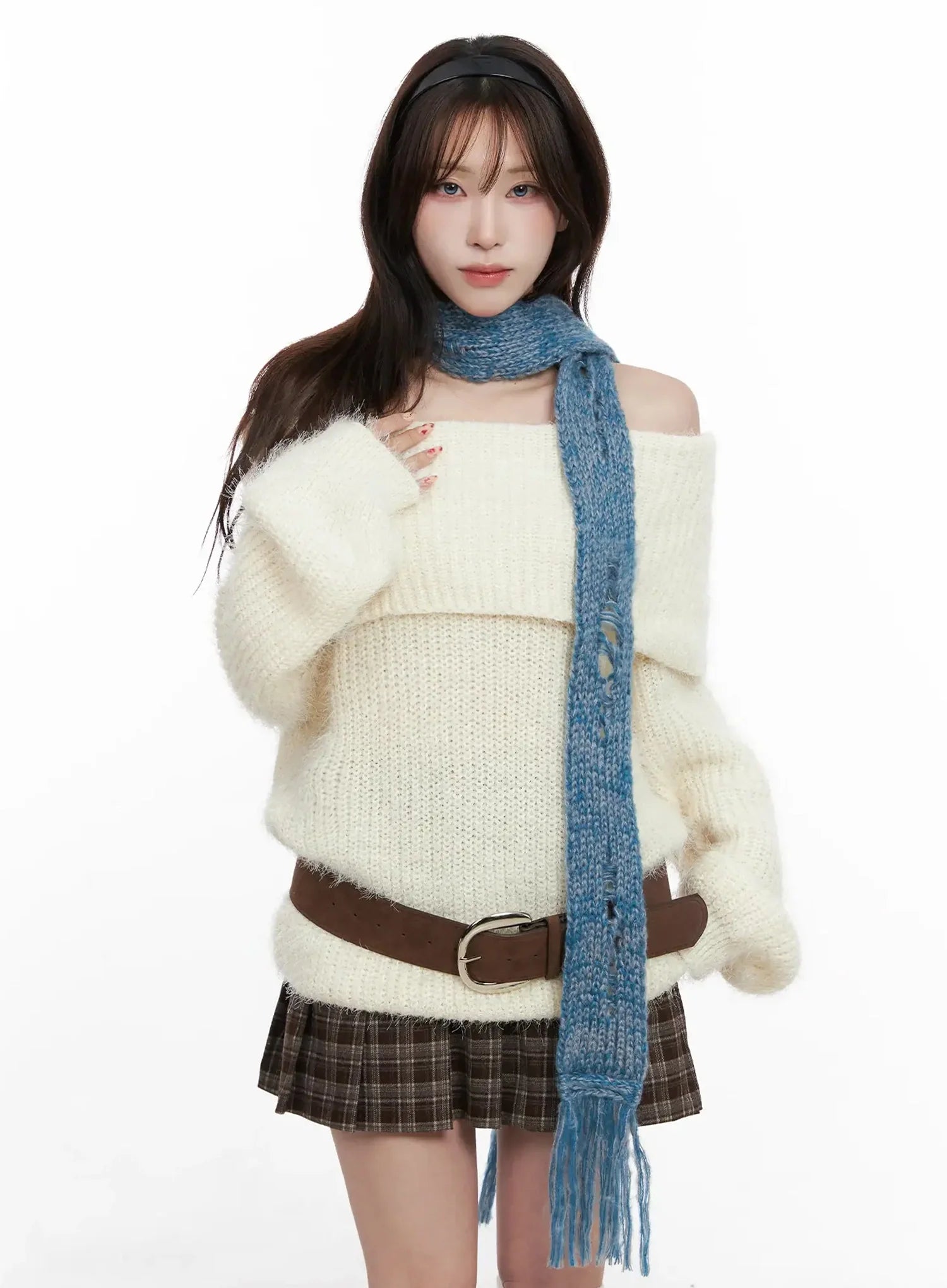 Cozy Knit Long Scarf IN514