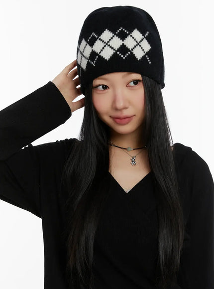argyle-knit-beanie-id525