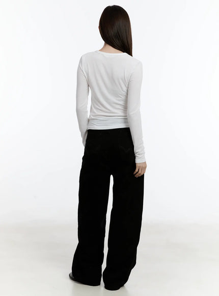 Velvet Straight Leg Pants ID511