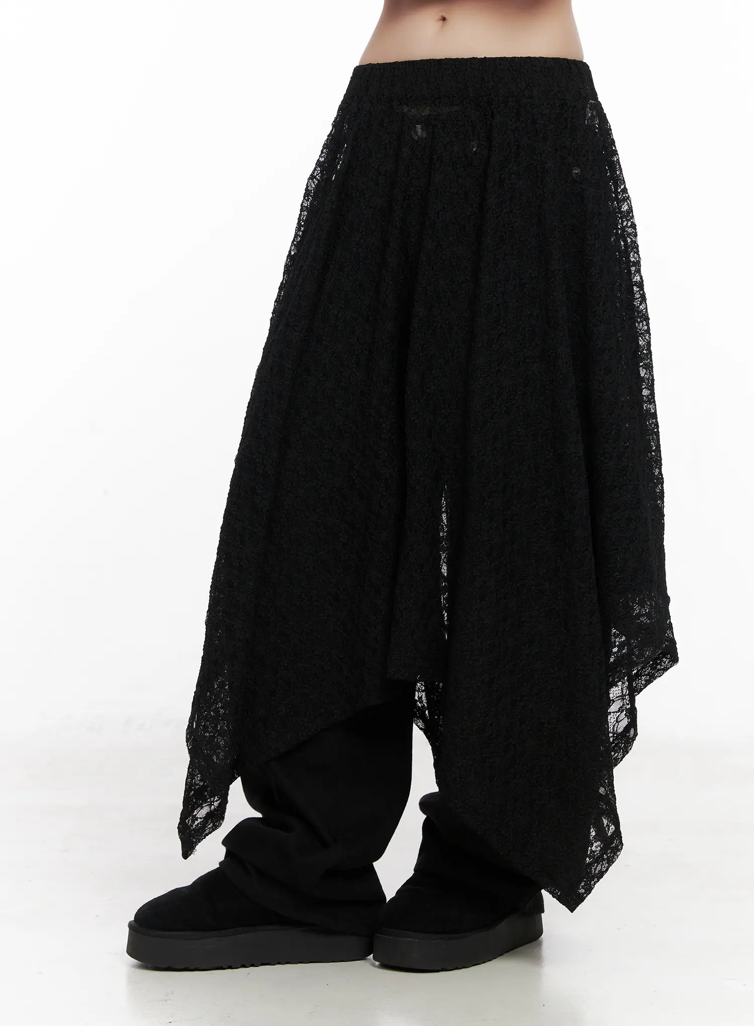 Layered Lace Maxi Skirt CN511