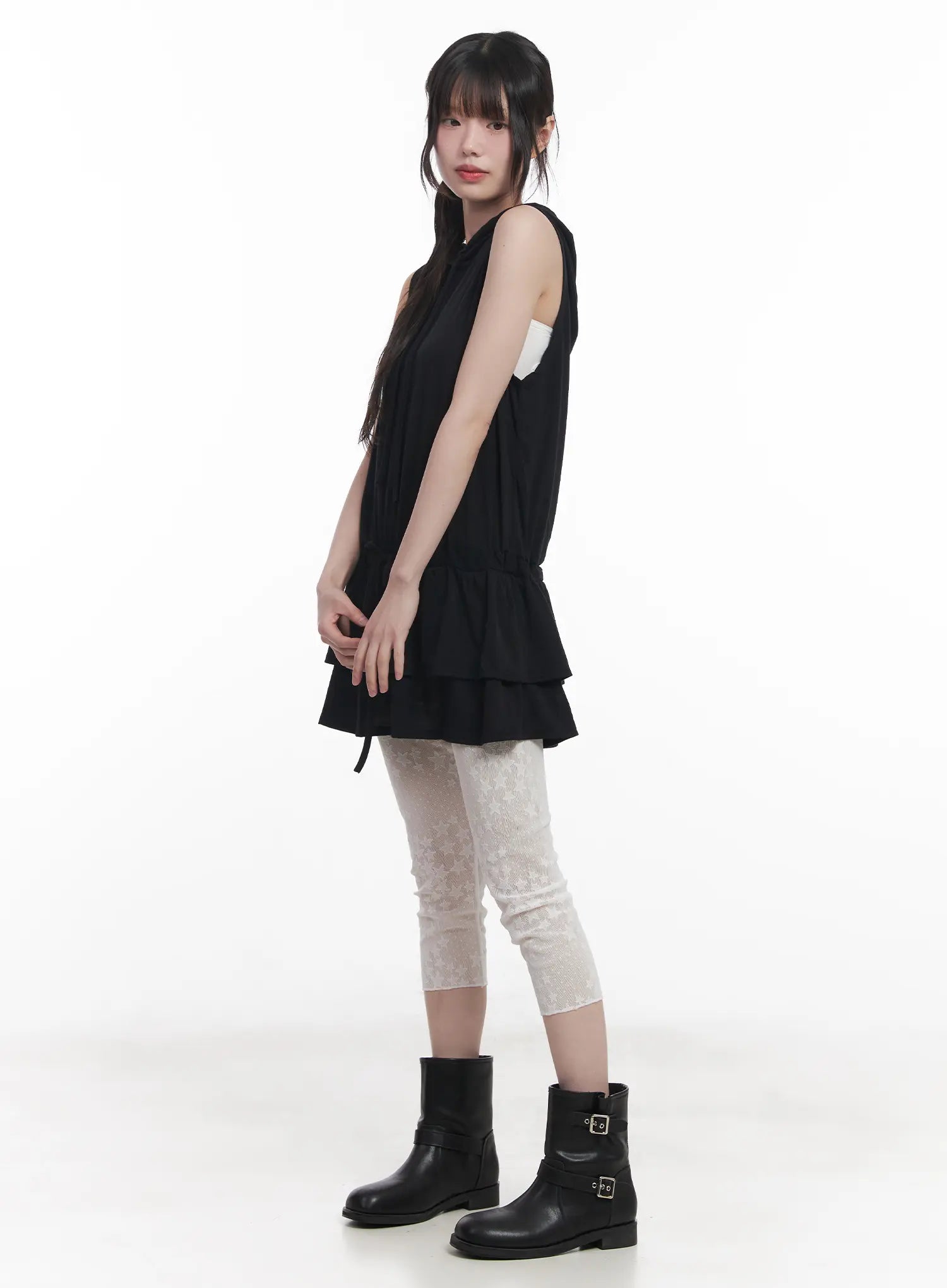 star-print-sheer-mid-length-leggings-cu519