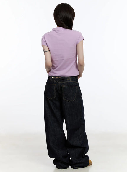 asymmetrical-collar-short-sleeve-top-ca501