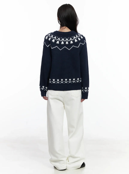 nordic-pattern-button-up-knit-cardigan-ij529