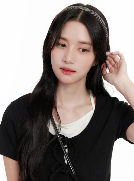 plaid-tweed-headband-cl516