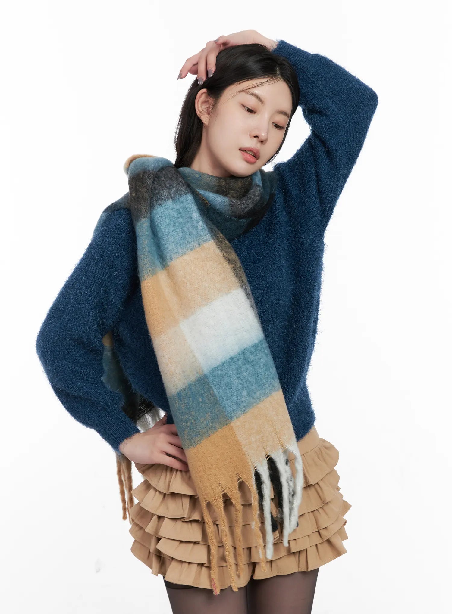 checked-wide-long-scarf-cn513
