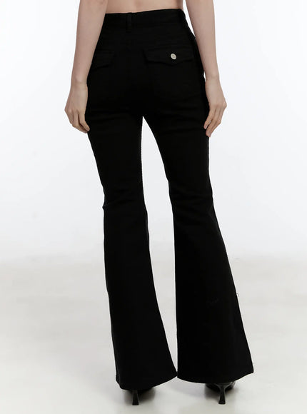 Fleece-Lined Bootcut Pants ID510