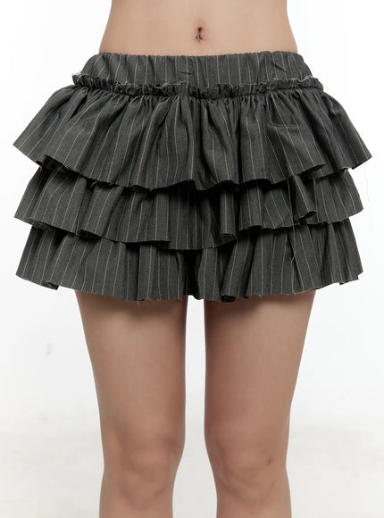 striped-ruffle-mini-skirt-cl531