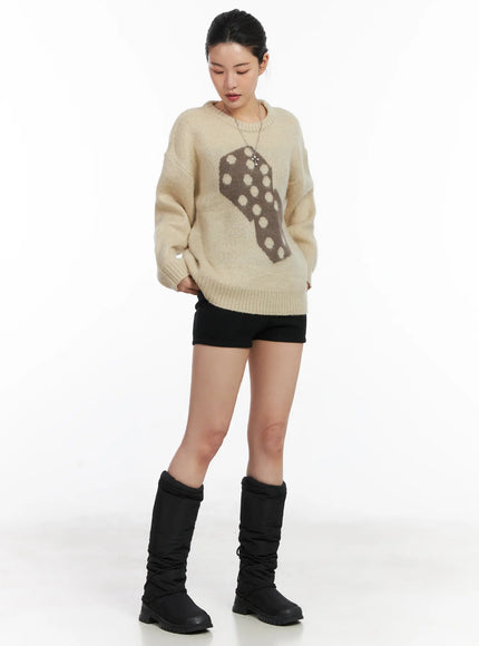 oversized-polka-dot-knit-sweater-cd508