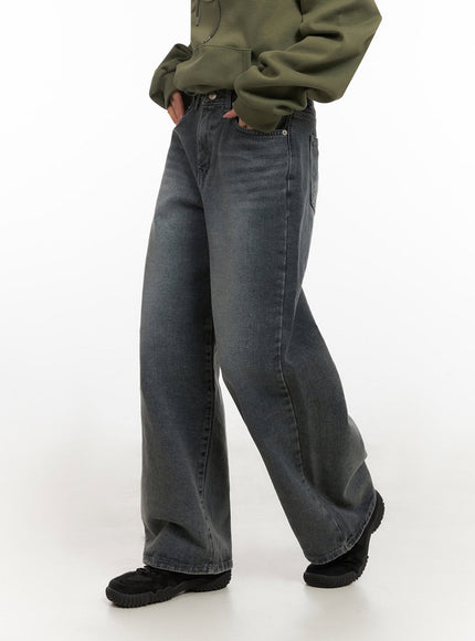 Ellie Washed Wide-Leg Jeans IJ503