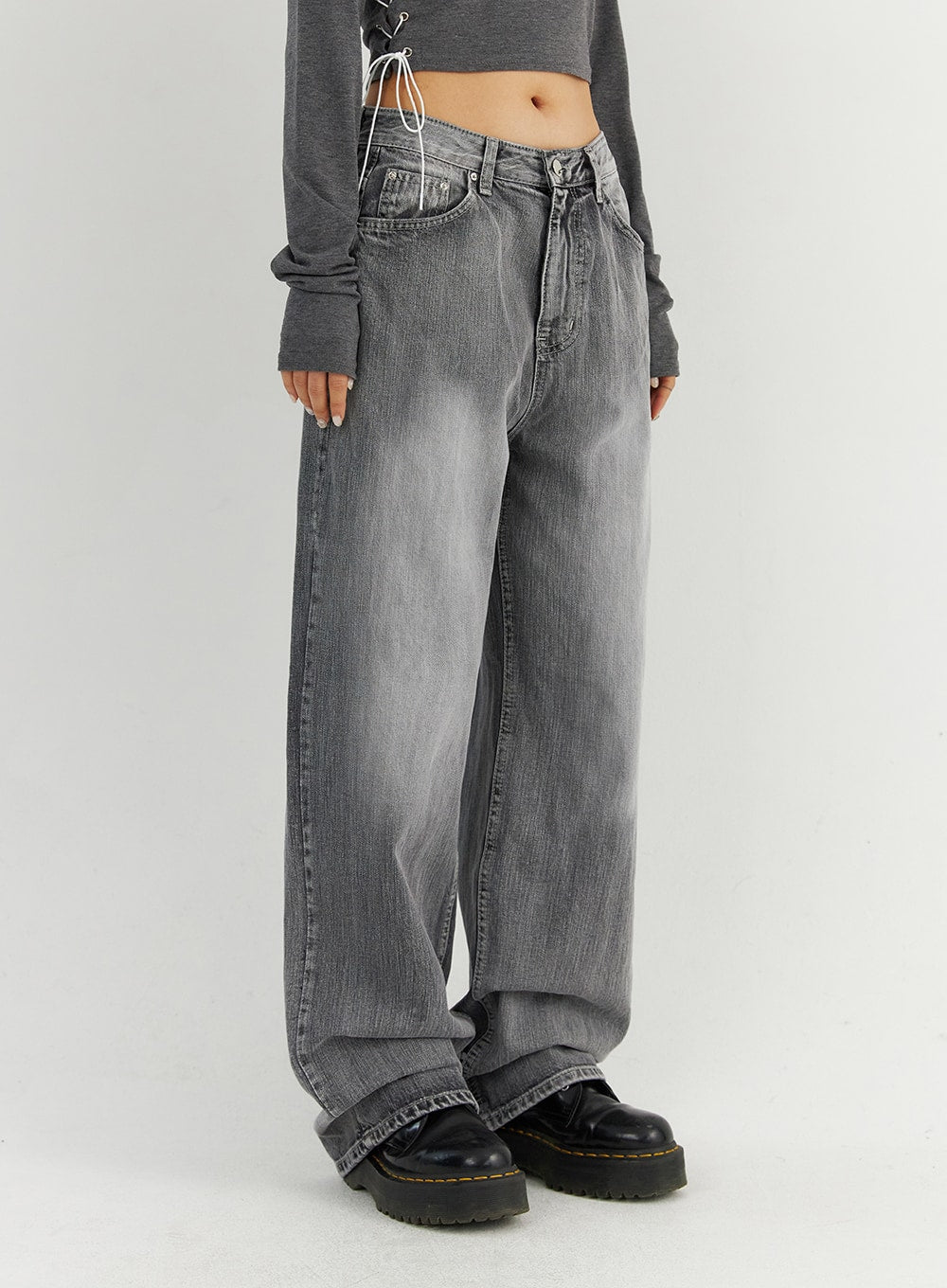 liten リテンYOKUBARI Wide Pants サイズ1 liten YOKUBARI Wide Denim pants 1 Gray Liten ヨクバリデニム