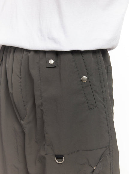 Men's Nylon Pocketed Wide-Fit Shorts IA510