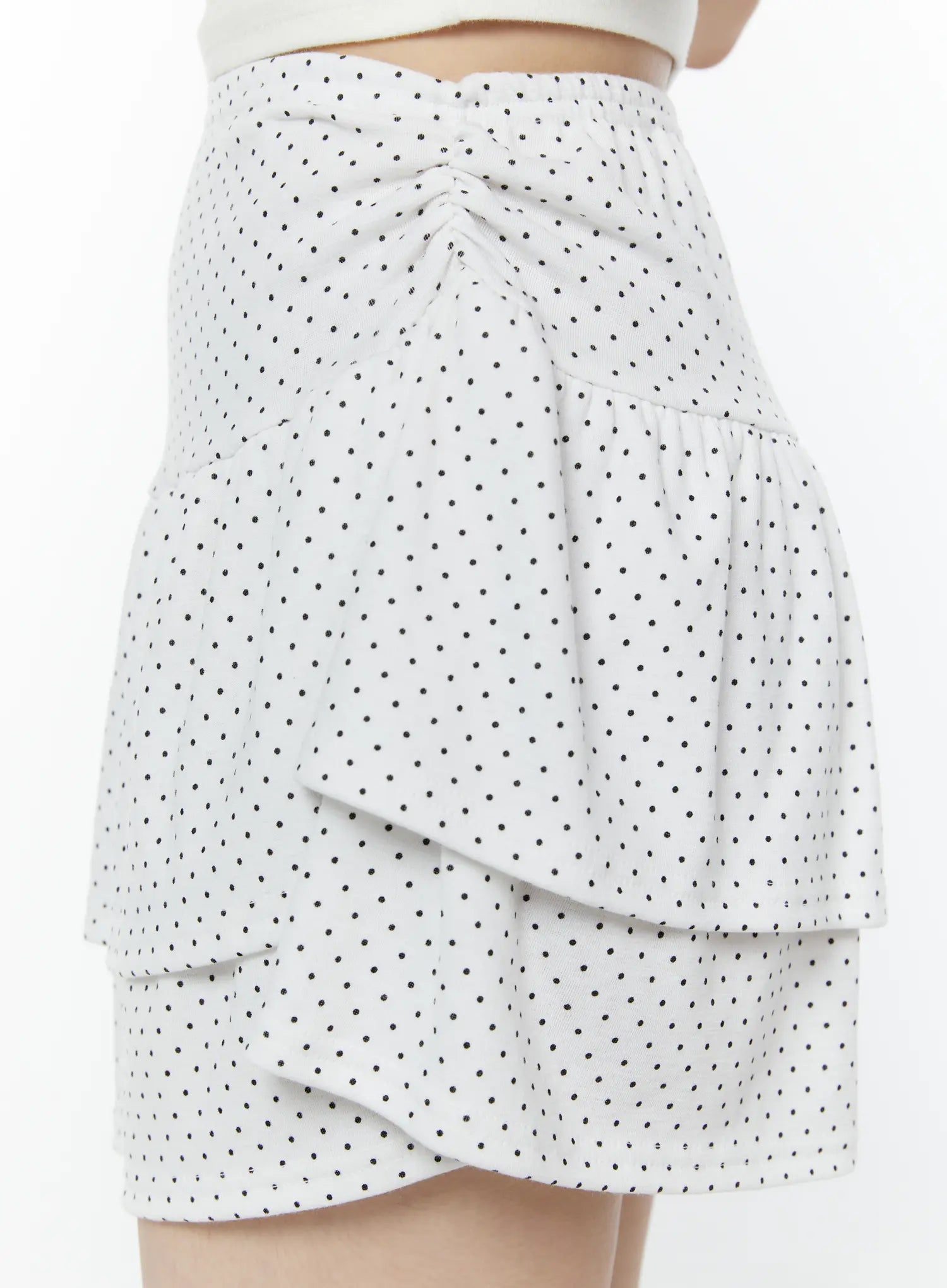 polka-dot-ruffle-mini-skirt-iy507