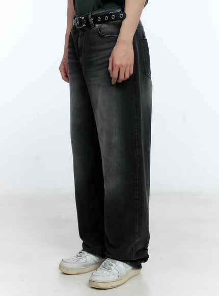 Men's Washed Loose-Fit Jeans IL529