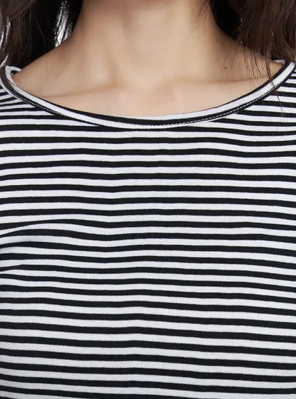striped-3-4-sleeve-top-if505
