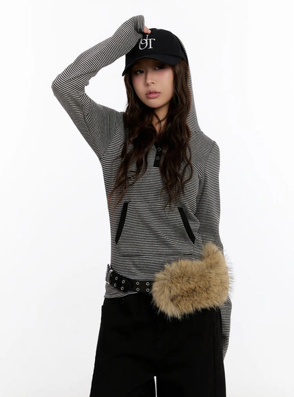 striped-button-slim-hoodie-cn527