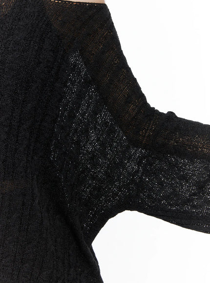 Loose Knit Long Sleeve Top CS502