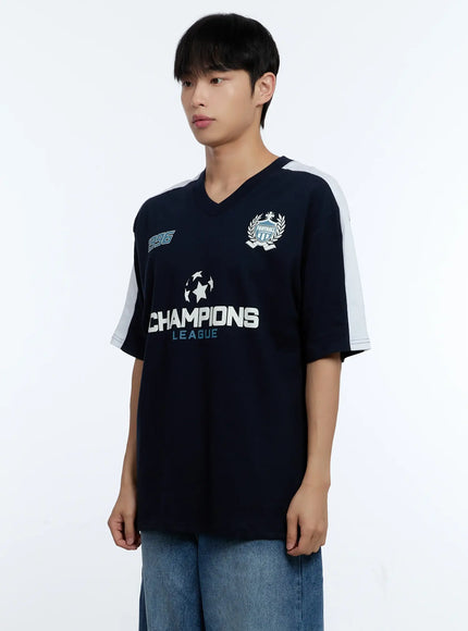 Men's V-Neck Champions League Graphic Jersey IG515