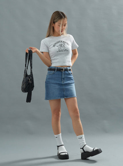 Basic Denim Miniskirt CU22