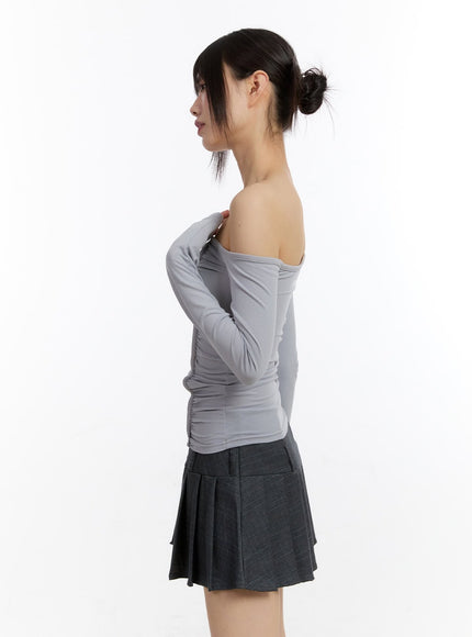 shirred-one-shoulder-long-sleeve-top-ca508
