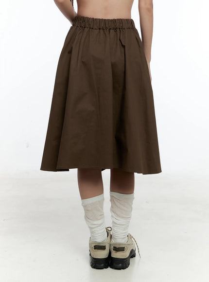 Wrap Flowy Midi Skirt CS518