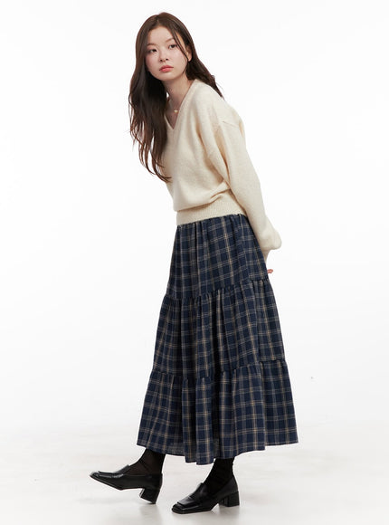 checkered-ruffle-maxi-skirt-od403