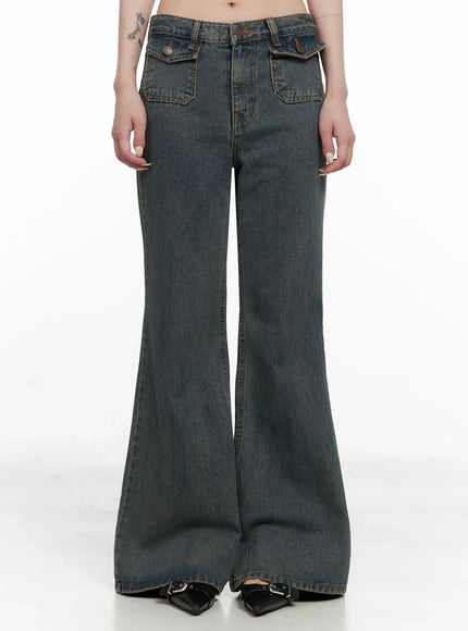 Rayne Washed Flared Jeans IS508
