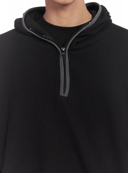 mens-half-zip-waffle-knit-hoodie-im519