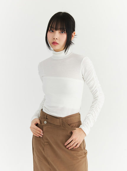 shirring-sleeve-turtleneck-top-cn307