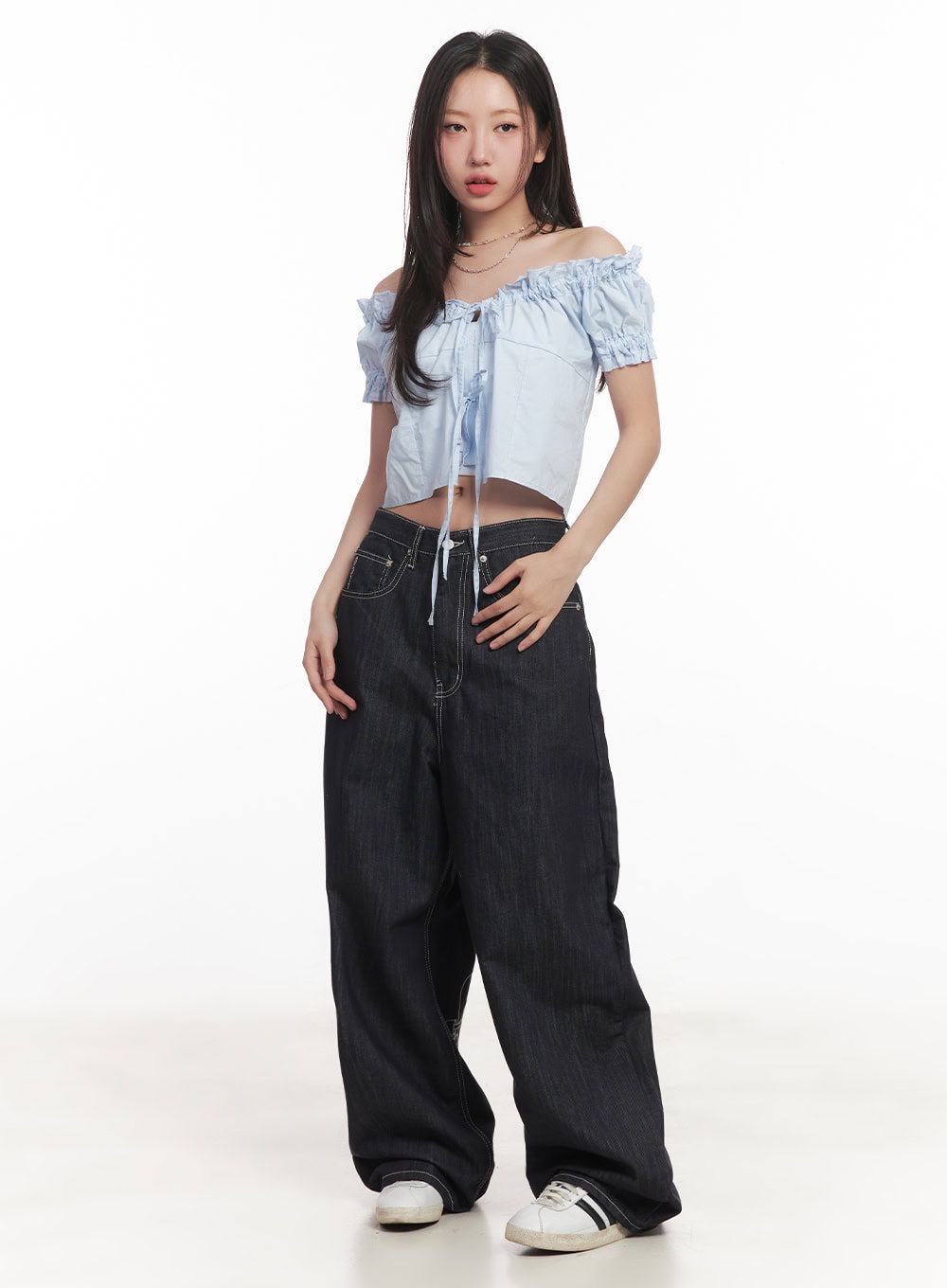 ribbon-off-shoulder-blouse-crop-top-ca529