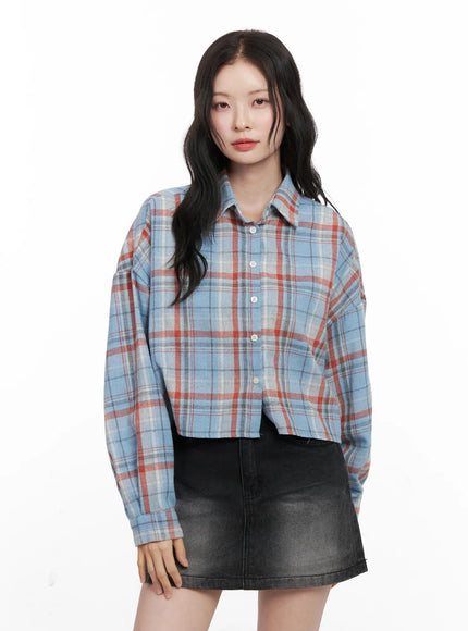 plaid-cropped-button-up-shirt-cn504