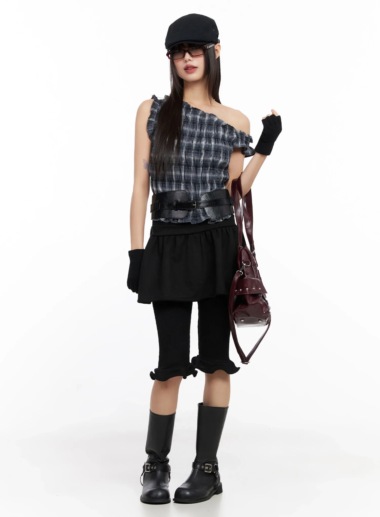 plaid-off-shoulder-top-in503