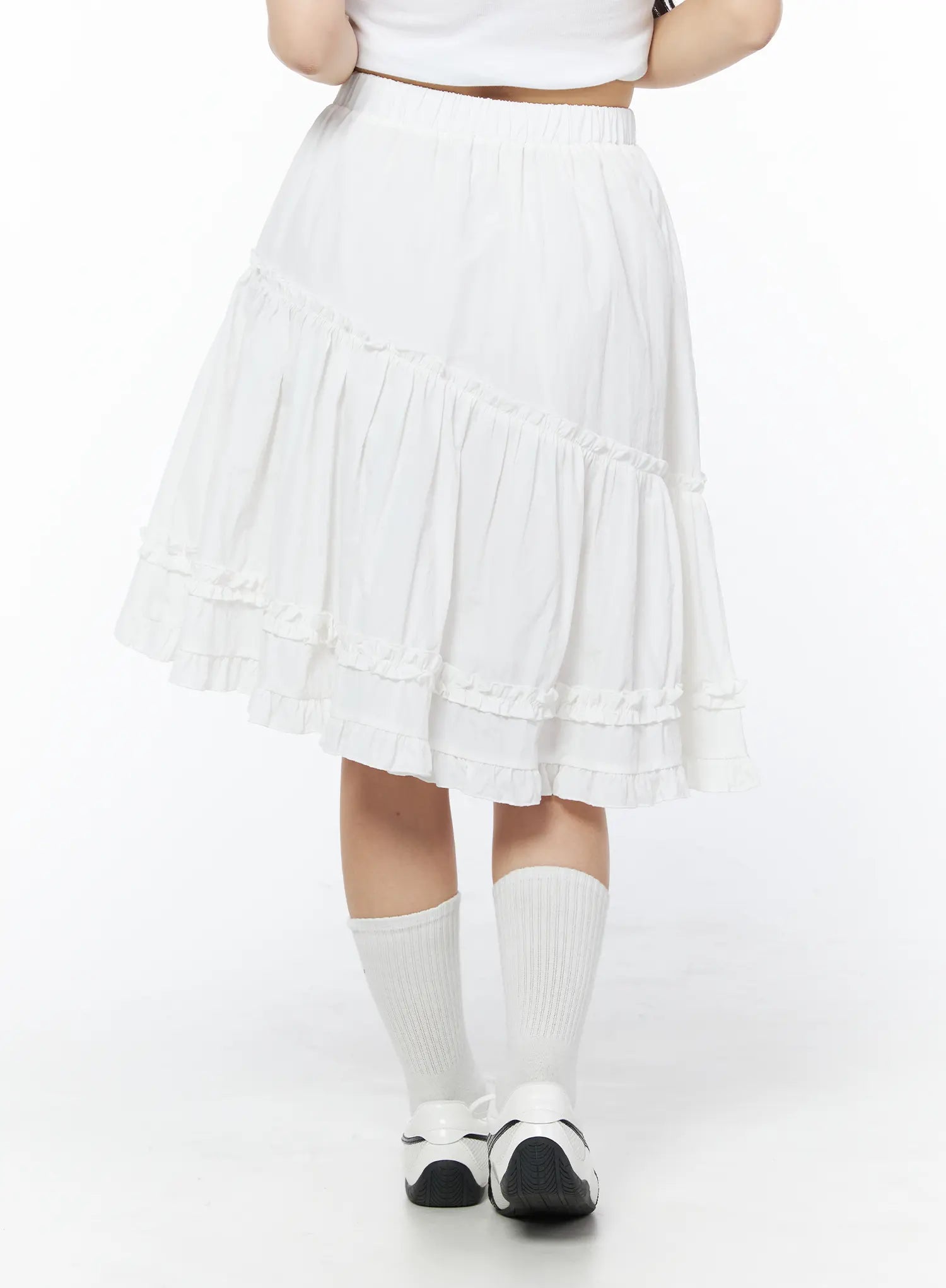 asymmetric-frill-trim-midi-skirt-cd805