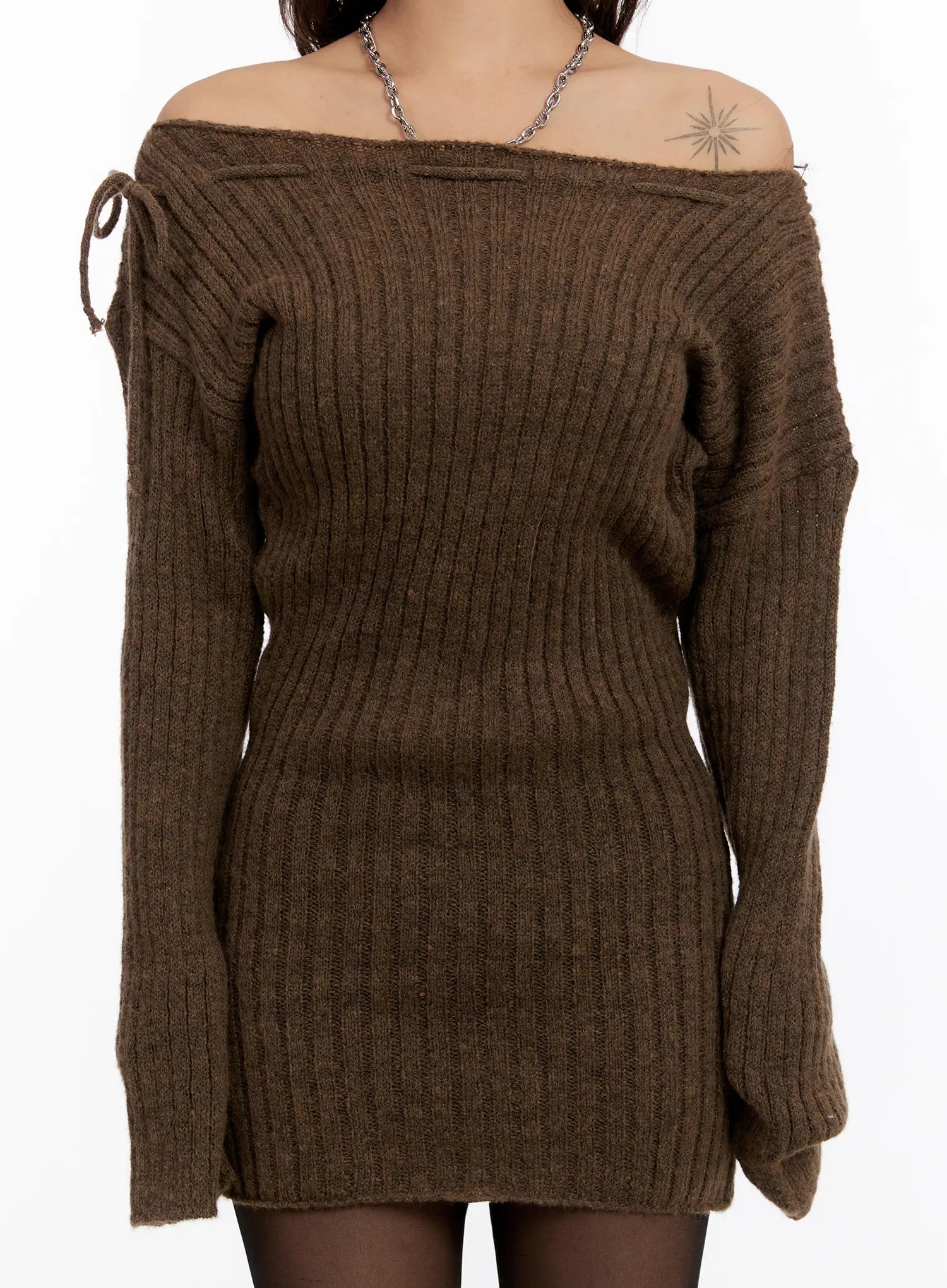 off-shoulder-ribbon-knit-mini-dress-cn527