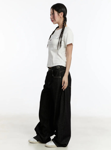 Graphic Lettering Crop Tee CM511