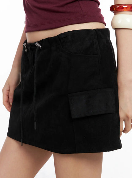 suede-cargo-mini-skirt-cc1109
