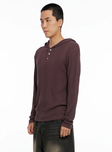 mens-henley-neck-long-sleeve-hoodie-is502