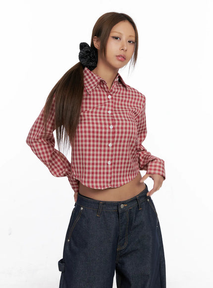 checkered-crop-long-sleeve-cs522