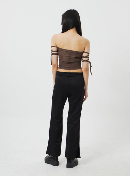 Lace-Up Detail Tube Top BF323