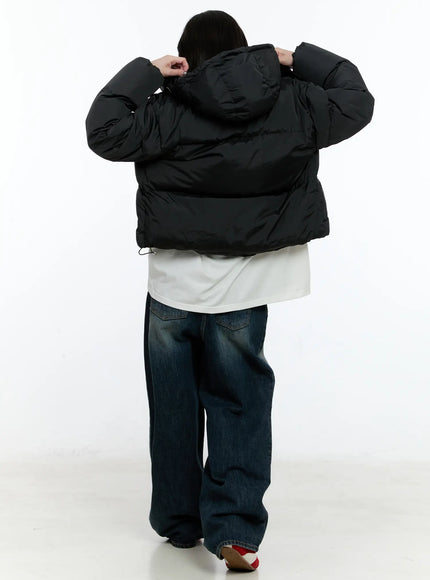 High Neck Cropped Puffer Jacket CN513