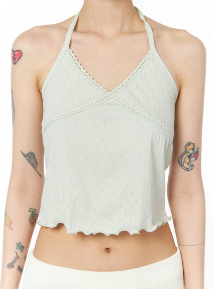 lace-trim-halter-sleeveless-top-cy527