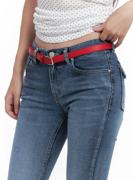 minimalist-red-faux-leather-belt-cl508