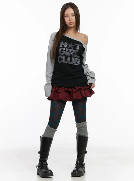 Ruffle Mini Skirt CJ513