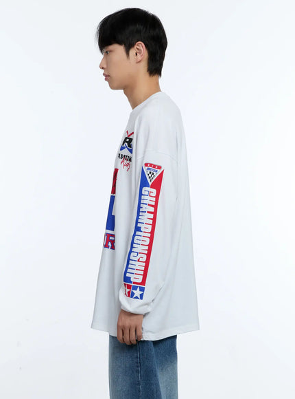 Men's Racing Graphic Long Sleeve T-Shirt IG515