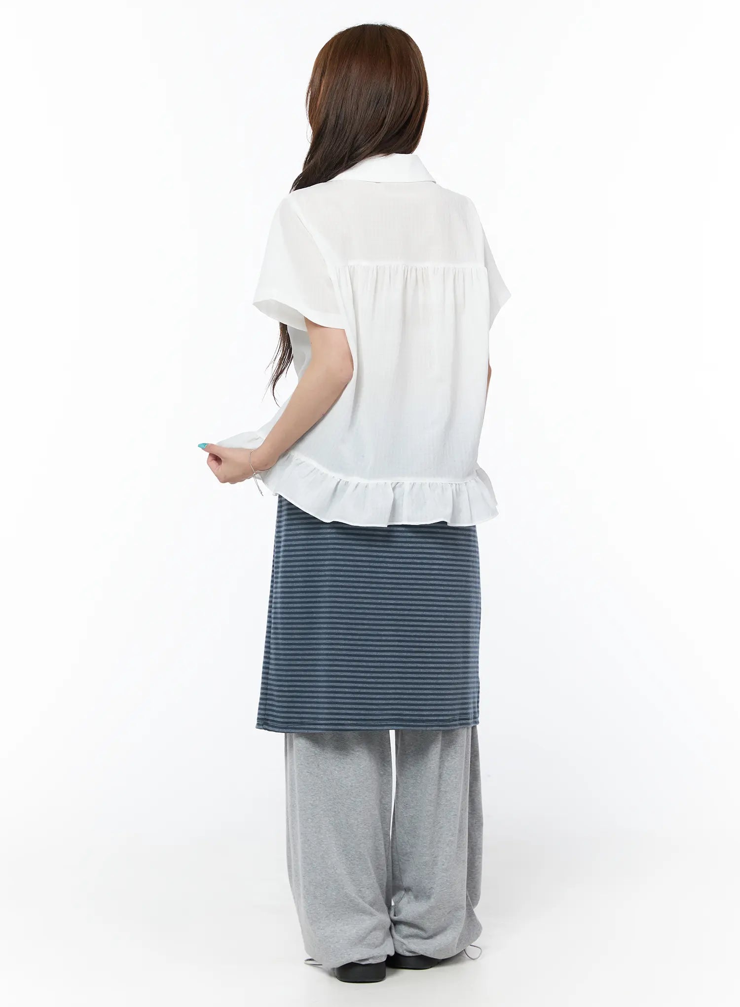 ruffle-hem-short-sleeve-shirt-cy529